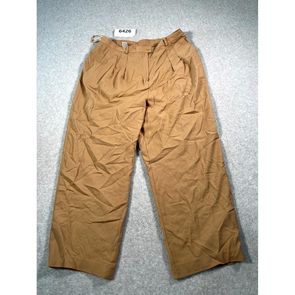 Saville‎ for Nordstrom Pants Womens 16 Brown Wide Leg Pleated Front Streetwear